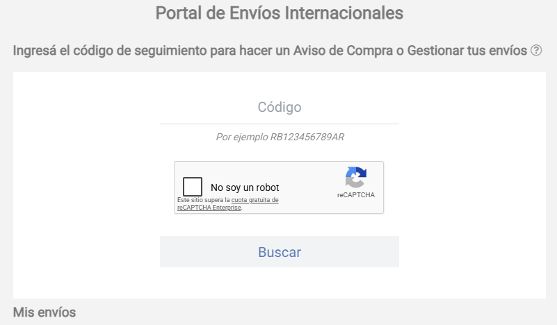 Buscar código de seguimiento en Epagos