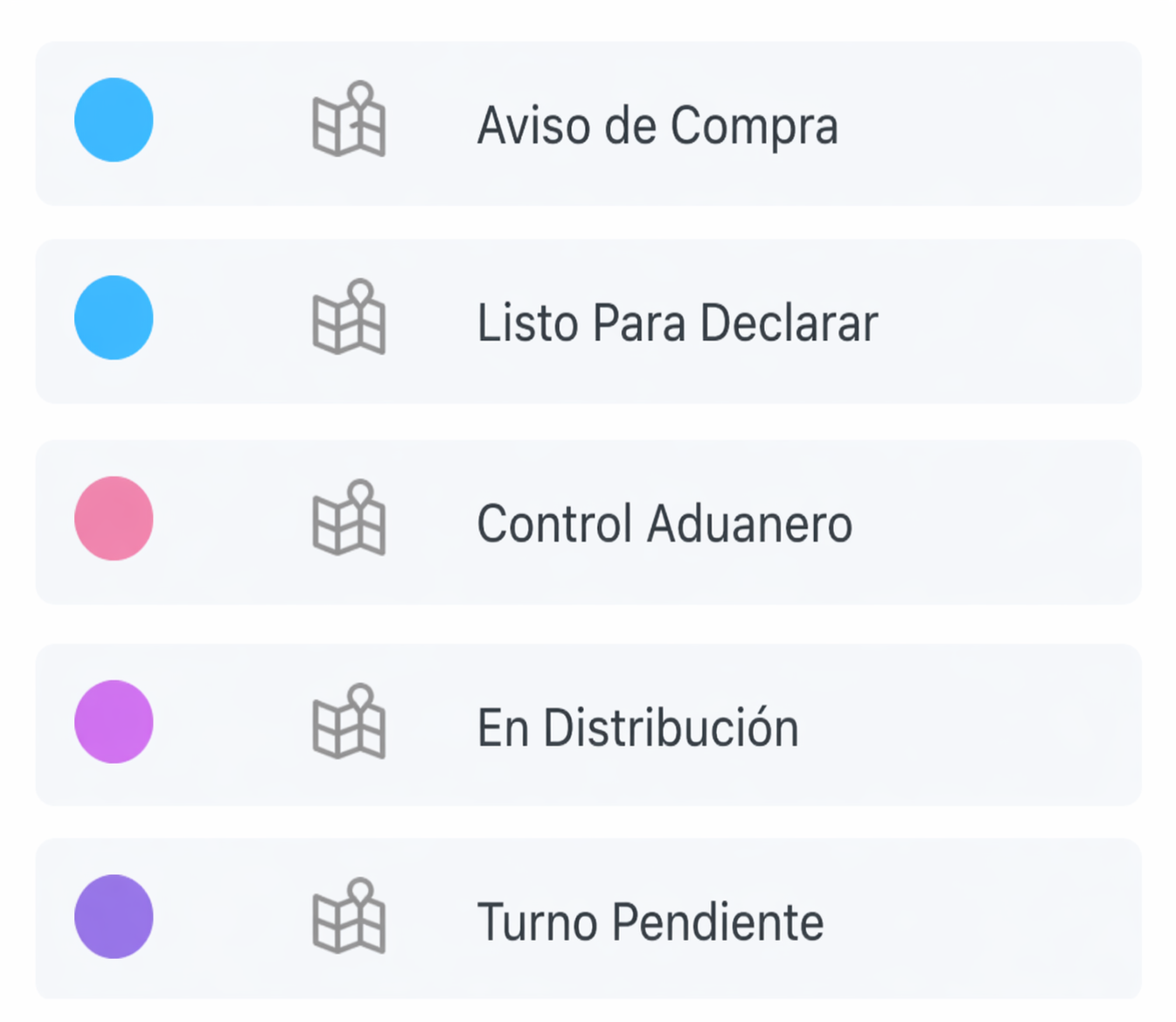 Estados del paquete en Epagos